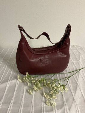 Relic Burgundy Dark Red Leather Shoulder Handbag Pockets